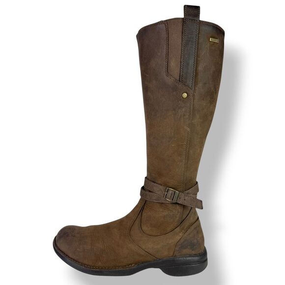 Merrell Captiva Riding Boots Waterproof Brown Leather Tall Side Zip Womens 8.5 - Picture 6 of 12